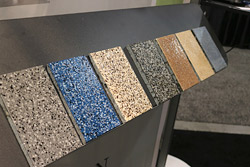 Vexcon PowerCoat - Vexcon (www.vexcon.com) spotlighted its tried-and-true PowerCoat line of breathable epoxy and urethane floor coatings, including its quartz and vinyl chip systems.