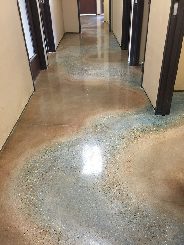 different aggregate exposed in single floor