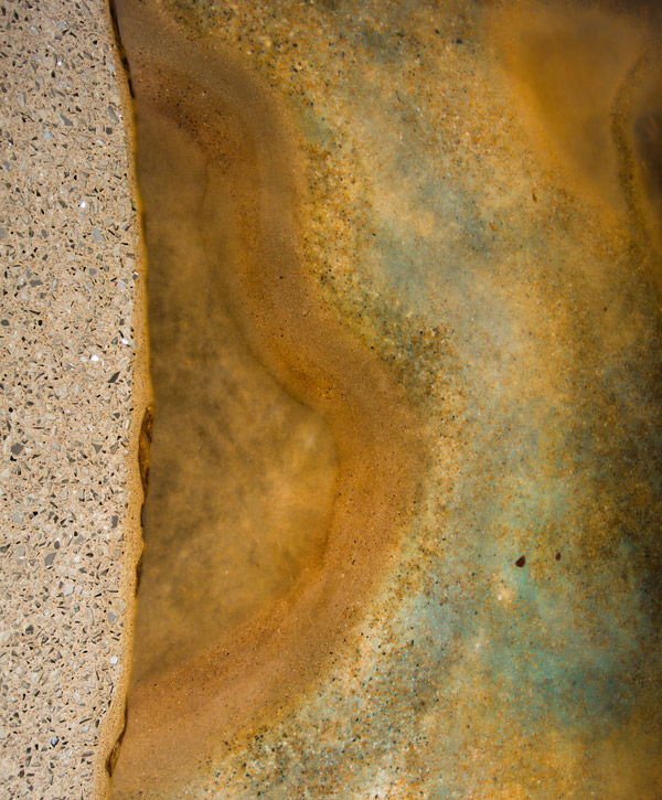 hand grinding concrete river