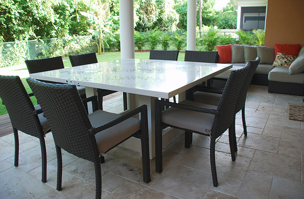 GFRC concrete base for patio table that can be made in only 4 days with the right materials.