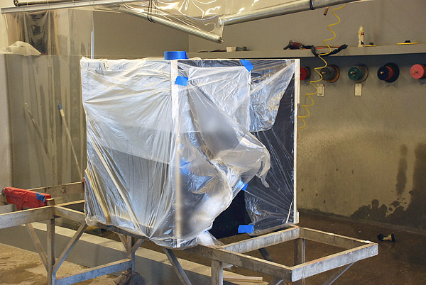 GFRC needs to cure overnight. The GFRC has a polymer that holds moisture and lets the concrete cure.