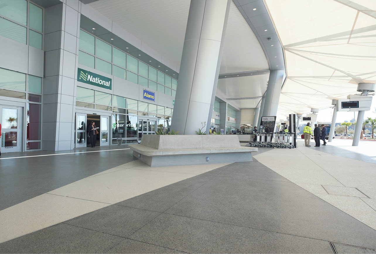 architectural concrete with terrazzo flooring