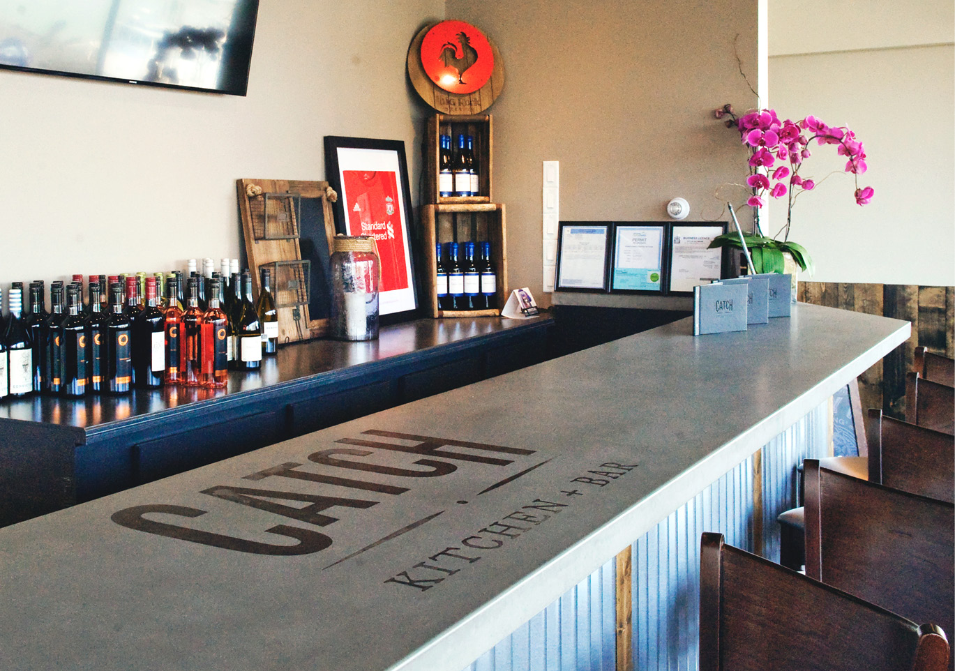 catch kitchen and bar countertop