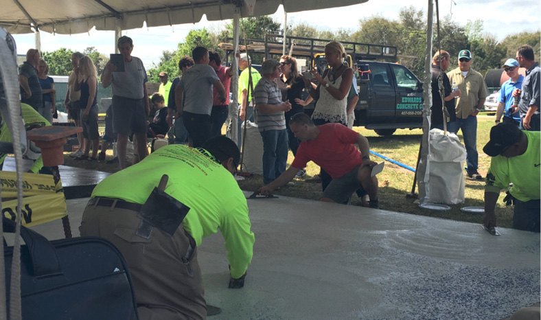 training of new finishes and techniques for decorative concrete