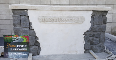 stone edge mantel with rock formations