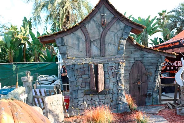 Dion Battles Vertical Concrete Creations, Nampa, Idaho, creates a concrete tiny house that was spooky.