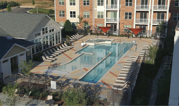 They cited the overlayment texturing as textbook and were impressed how the running patterns continued across the pool to maintain consistency.