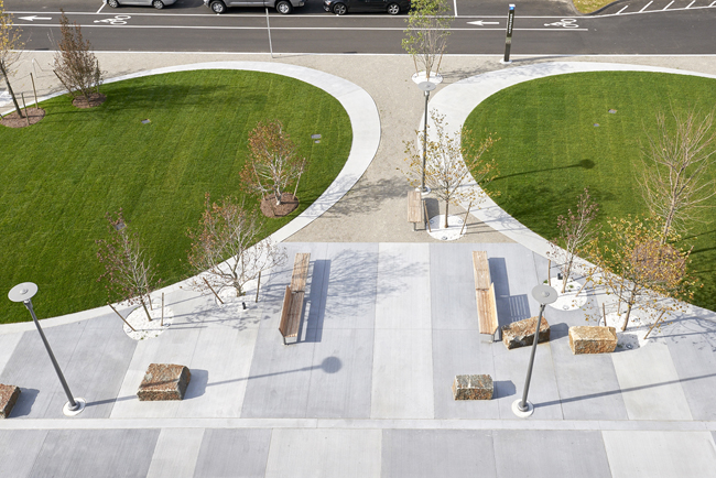 Integral/Color Hardener - First Runner-up Landworks Studio/S&F Concrete, Boston, Massachusetts Twenty/20 Gateway
