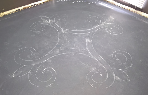 This isnt something you have to do but I like everything to have a consistent width. Just to add more flair, I finished off some of the curves to create a twist to my design, pun intended.