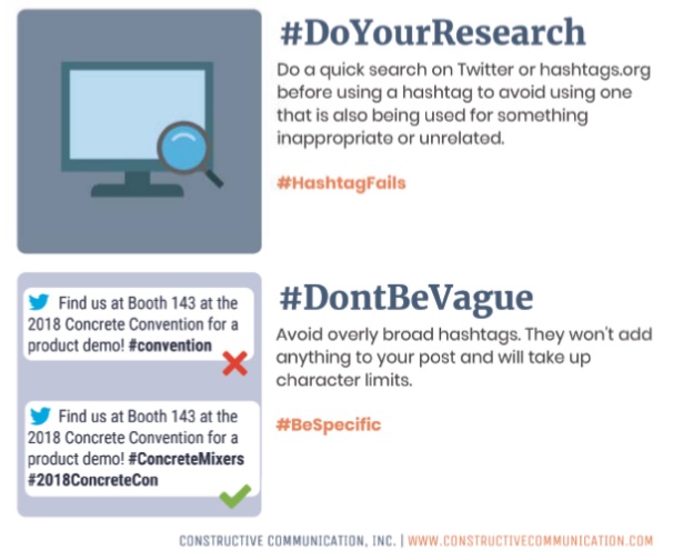 Weve all seen people either misuse hashtags (meaning isnt what they intended), use too many hashtags or use meaningless hashtags. Dont fall into that trap. Here are our top tips for using hashtags on social media:
