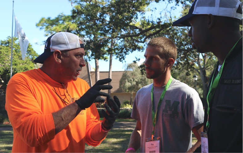 Industry events, such as the Concrete Decor Show, are addressing the need of training newcomers to the decorative concrete trade through hands-on workshops. Photo by Concrete Decor staff