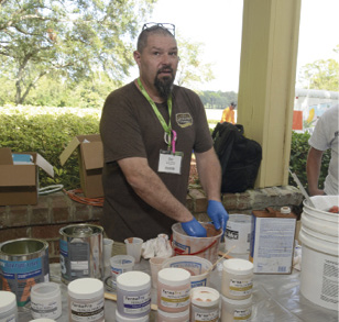 Dan Bobilya, of Quality Coatings in Montpelier, Ohio, was among the faithful who kept returning the Concrete Decor Show.