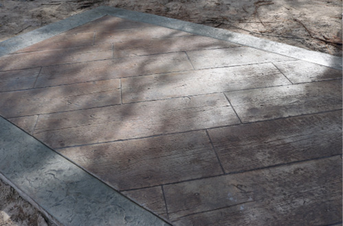Wood plank look created during the Concrete Decor Show by Butterfield Colors.