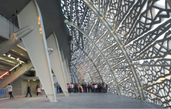 Interior view of the Stade Jean Bouin in Paris, France Photos courtesy of American Concrete Institute