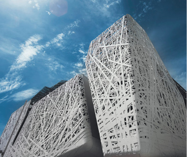 Decorative concrete at it's best, The Palazzo Italia in Milan, Italy