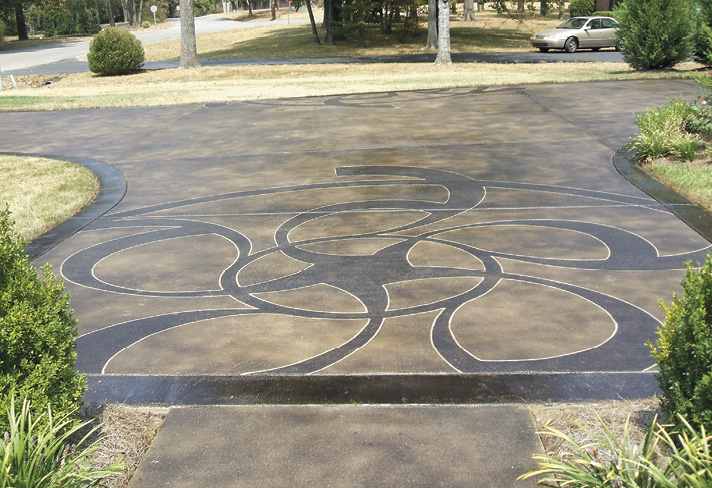 The Cool Side of a Warm Color and Vice Versa on Concrete.