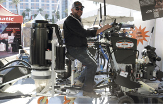 One vacuum system that got the crowds buzzing was attached to the CPS Rover, a ride-on grinder/polisher/burnisher introduced at the show last year by Concrete Polishing Systems.