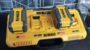 To better keep up with all the battery-powered tools, DeWalt introduced the 4-Port Fast Charger that can be used to recharge a wide variety of batteries, including four Flexvolt batteries in one hour.
