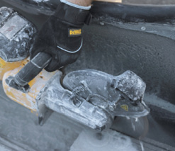 Among DeWalts newest offerings was the 9-inch 60- volt Max Cut-Off Saw, part of the companys growing Flexvolt System that offers the freedom of power without gas.