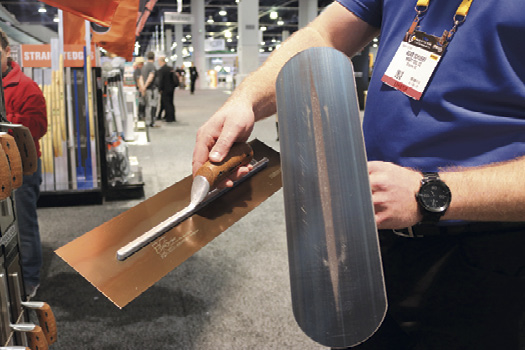 At the Kraft Tool booth, comfort was at the forefront of the companys tool line as it expanded its offerings in cork- handled tools to include edgers and groovers.