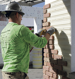 Speedymason mortar bed panel system offers a quick and easy method for contractors to install thin brick on a new or existing buildings exterior or interior wall.