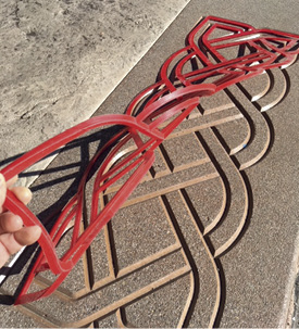 Brickform stencil displayed at World of Concrete 2018
