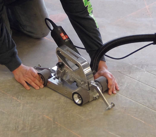 Concrete engraving requires a blade that operates at low horsepower because the goal is to carefully wear away the surface of the concrete rather than make a deep cut.