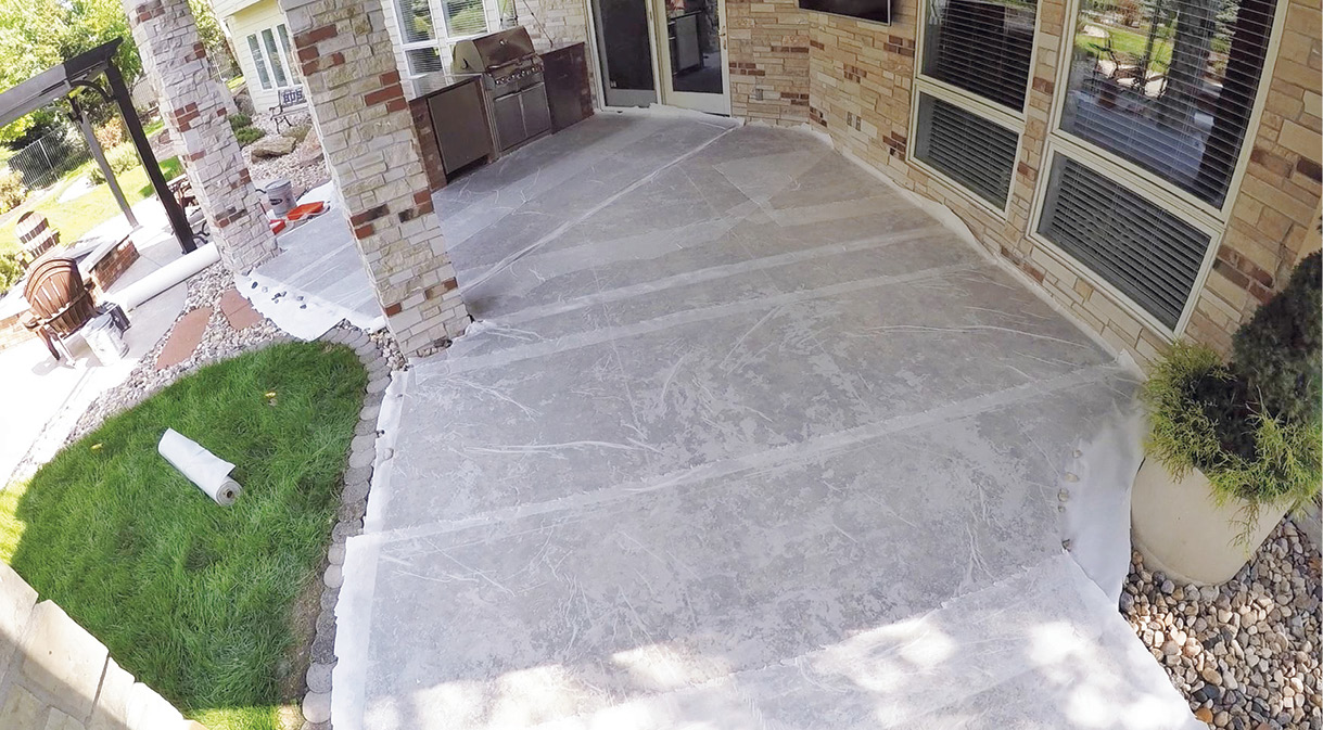 removing acrylic sealer from concrete in this existing outdoor patio