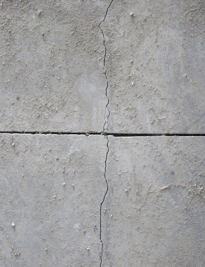 An example of structural cracking in concrete