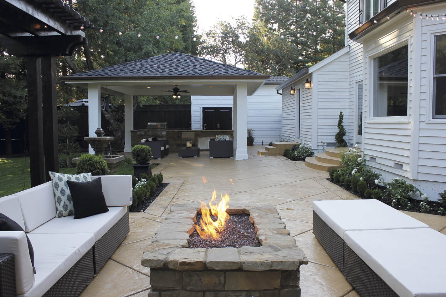 integral color for concrete was used on this outdoor patio