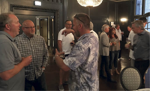 Group gathered for a networking event between the members of the DSSG.