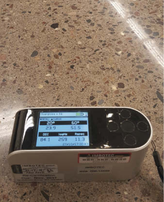 Chemical Surfactants used on this floor with a meter on it