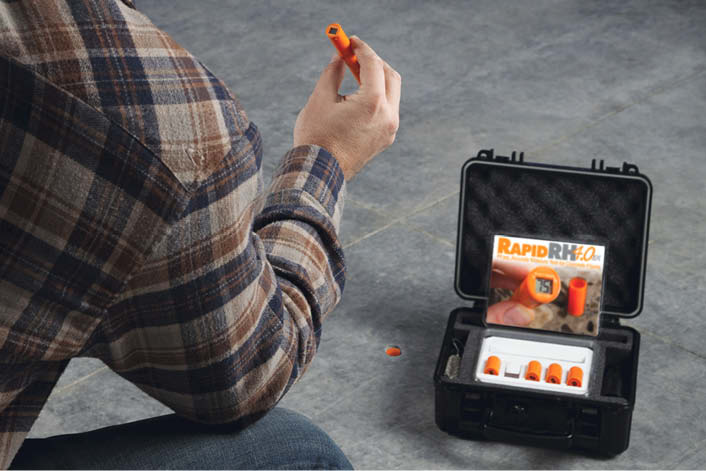 Just how much moisture is in that concrete slab? You can guess or with the help of some properly placed electrodes you can rely on the latest technology to give you a definite number
