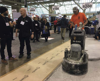 Polishing concrete at Concrete Decor LIVE!