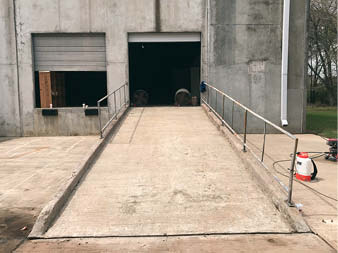 A look at the shipping and receiving ramp before makover