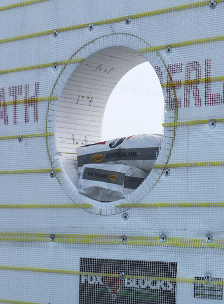 Circle window created with Fox Blocks products.
