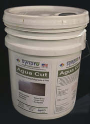 To remove grease and dirt before polishing, try Agua-Cut to help break the surface tension and get to the exposed aggregate in record time.