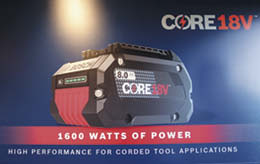 The Core 18V battery from Bosch