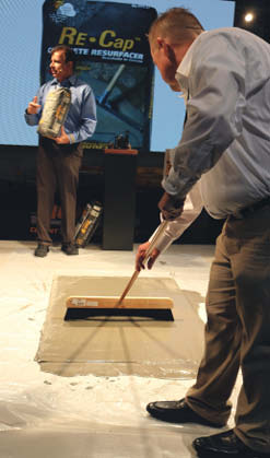 Quikrete has come up with a Re-Cap Concrete Resurfacer