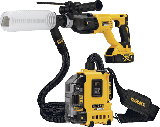 Both power tools and dust-collection systems are going cordless a winning combination. Photo courtesy of DeWalt