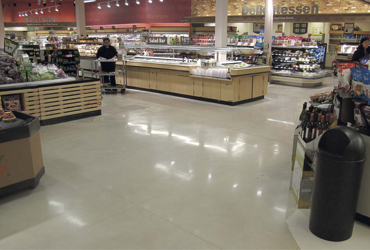 Polished concrete grocery store - deli and bakery