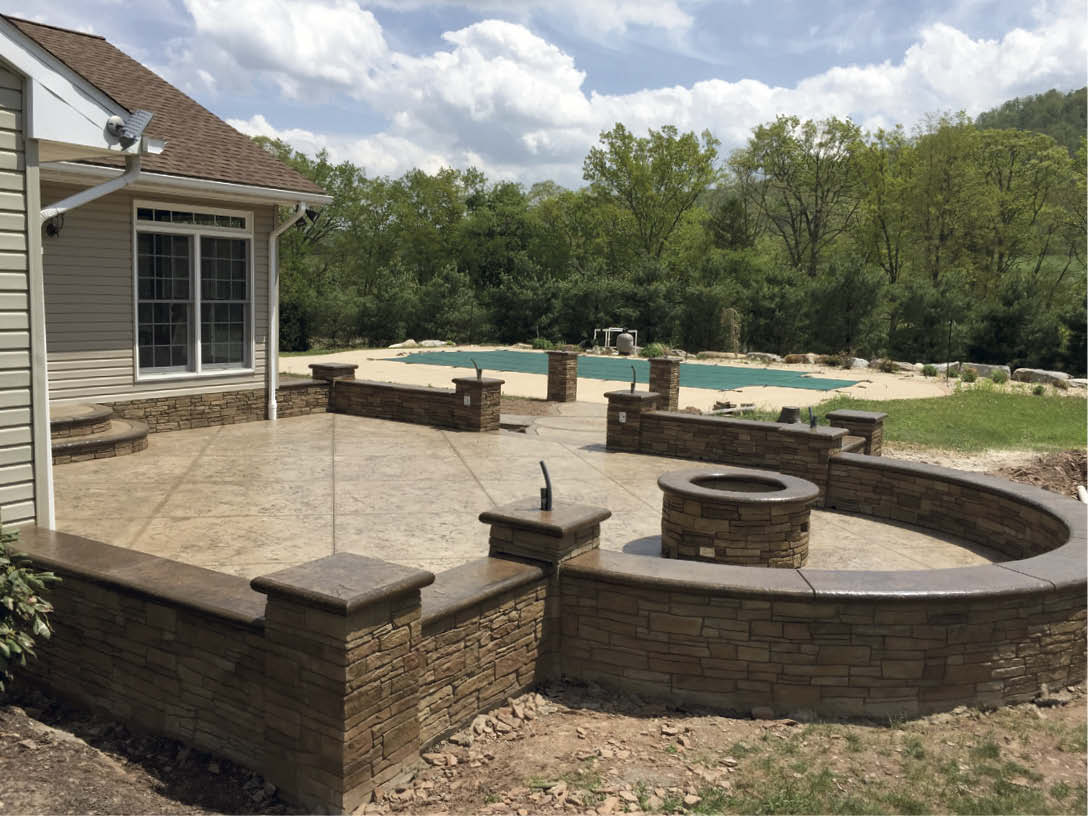 With the economy better than it was a few years ago, more and more people are putting money into upgraded amenities for their homes. A big slice of the market for vertical concrete is residential backyards.