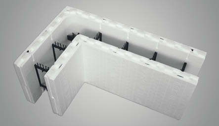 Insulated concrete form from Fox Blocks. Photo courtesy of Fox Blocks