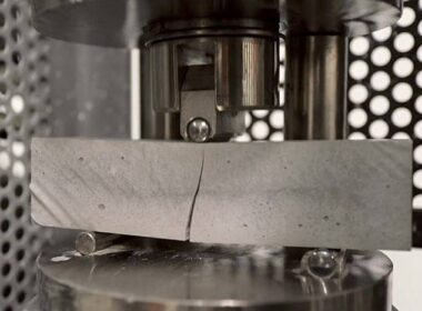 Concrete with a break in the middle to indicate flexural break