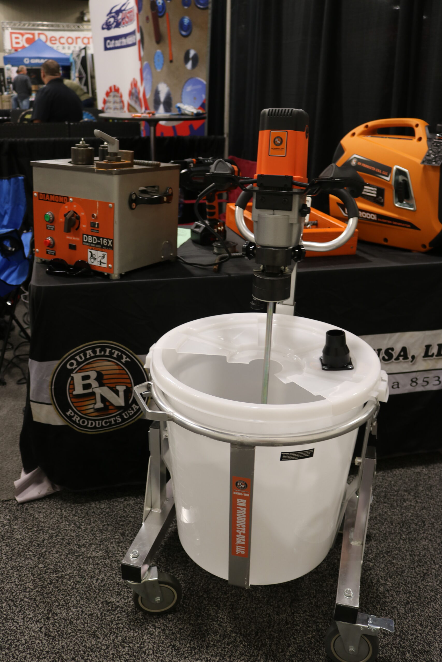 the ultimate mixer combo that can blend up to 220 pounds of self-leveling materials by BN Products USA.