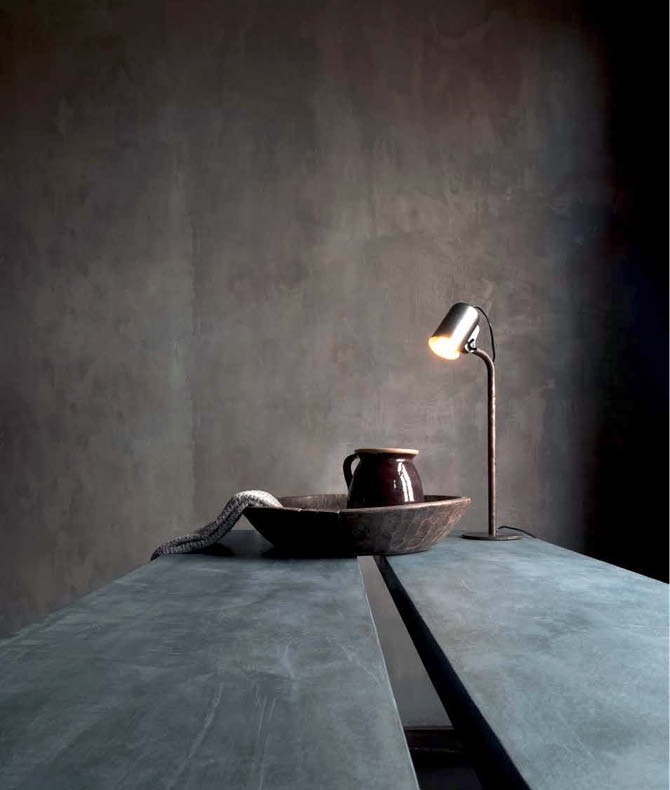 Concrete table with a simple clean design