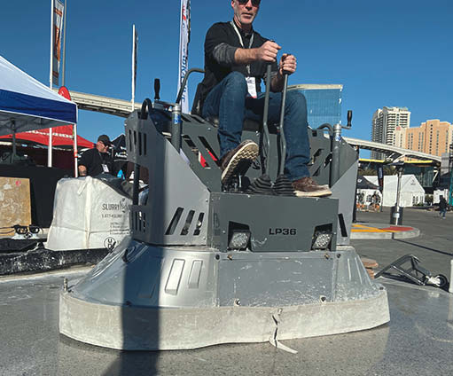 the Lavina propane-driven LP36 power trowel