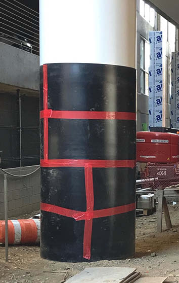 SkudoBoard Column Guard is a flexible version of SkudoBoard designed specifically for columns 