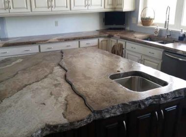 Ashby concrete countertop in a kitchen
