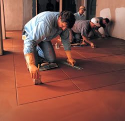 Integral concrete on the job - Good craftsmanship and consistency in finishing are keys to successful projects. Photograph courtesy of Davis Color